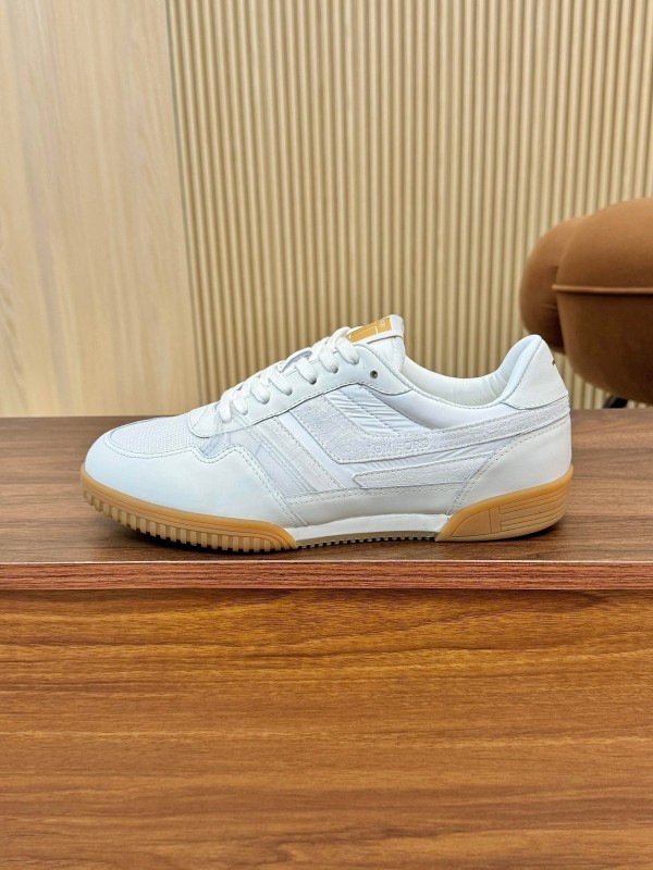 Tom Ford 2025 SS Casual Sneakers with Classic Color Blocking and Imported Leather Insole - AS00350