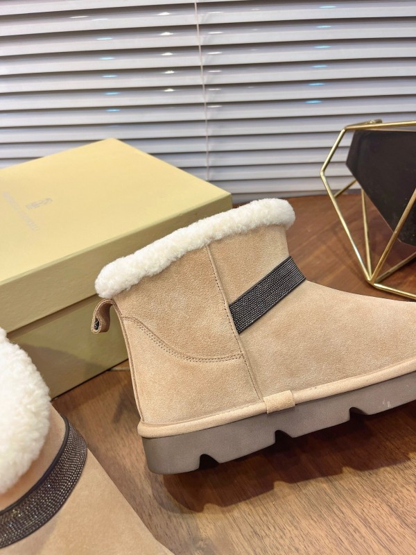 Brunello Cucinelli Winter New Snow Boots Lamb Fur Buns Boots - AS00350