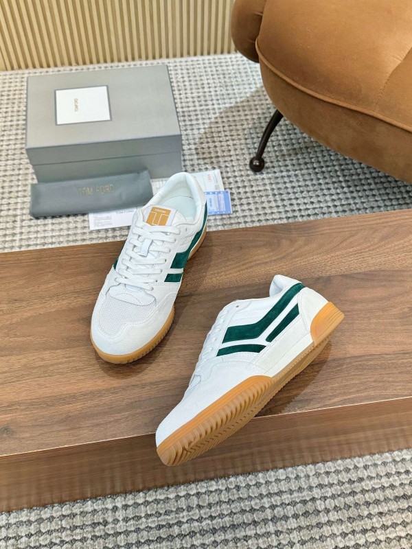 TOM FORD 2025 SS Casual Shoes with Classic Color Blocking and Imported Leather Insole - AS00350