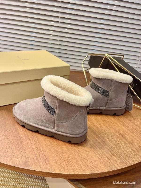 Brunello Cucinelli Winter New Snow Boots Sheepskin Buns Boots - AS00350