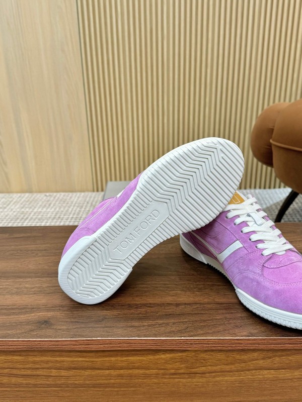 TOM FORD 2025 SS Casual Sneakers with Classic Color Blocking and Imported Leather Insole - AS00350