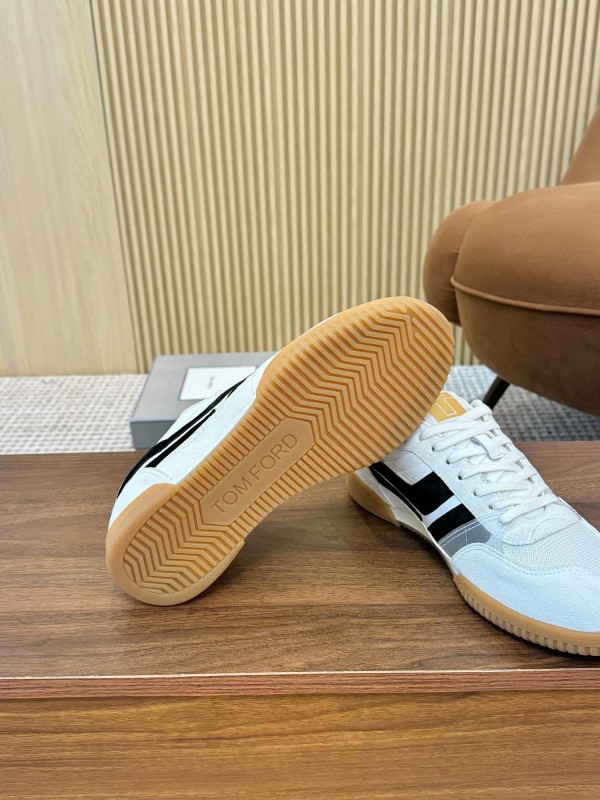 Tom Ford 2025 SS Casual Shoes with Classic Color Blocking and Imported Leather Insole - AS00350