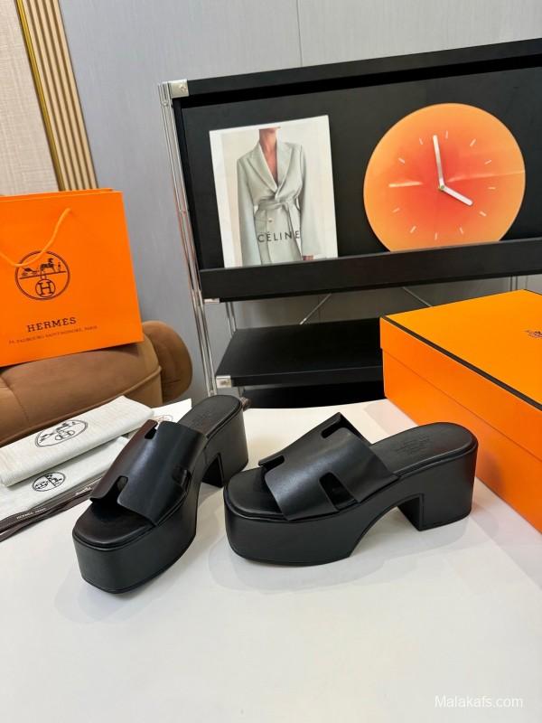 Adidas 2025 SS H Classic Waterproof Platform Wedge Heel Thick Sole Sandals - LY00