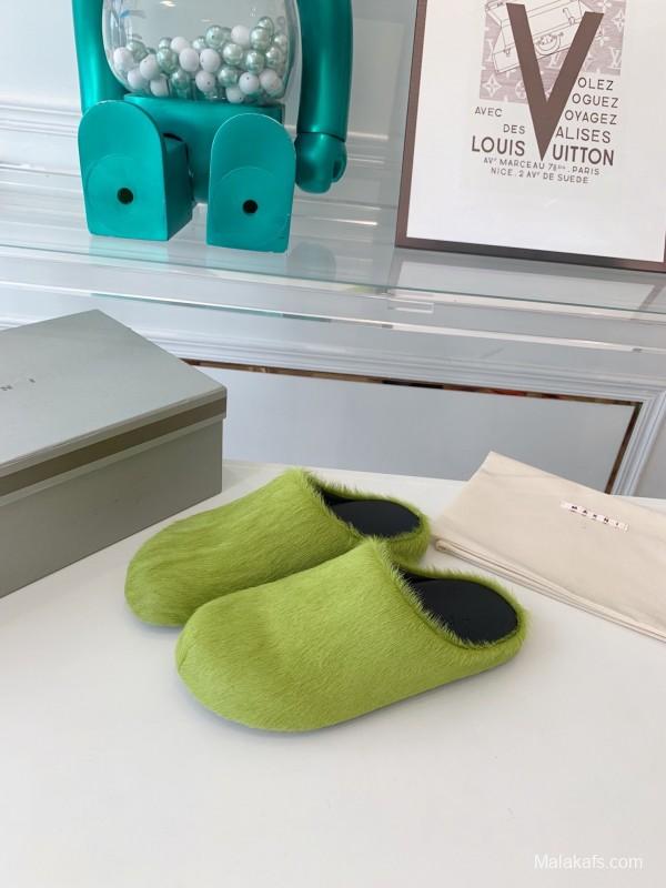 Marni 2025/SS Mule Shoes with Pony Hair - LY00