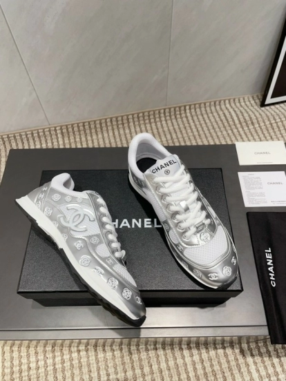 Chanel Silver Horn King II Casual Series Sports Shoes - KFY00330