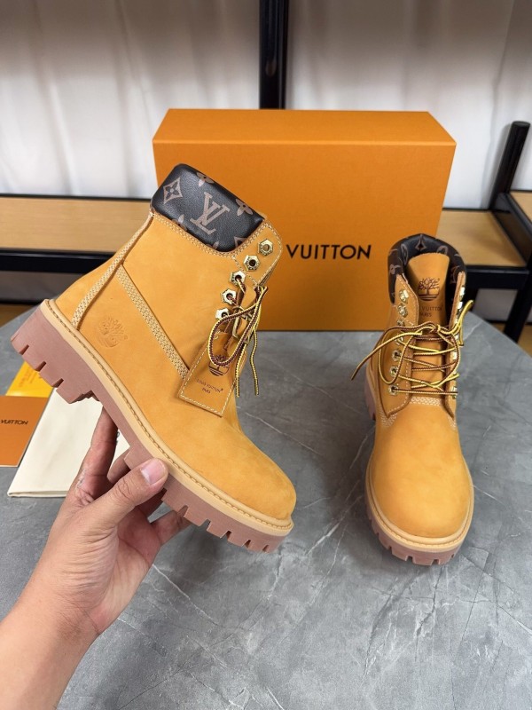 Timberland x LV Monogram Ankle Boots Waterproof Suede - LY00380