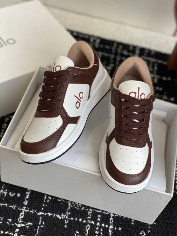 Alo 2025 SS Two-Tone White Sneakers Chunky Sole Comfort Casual - KFY00280