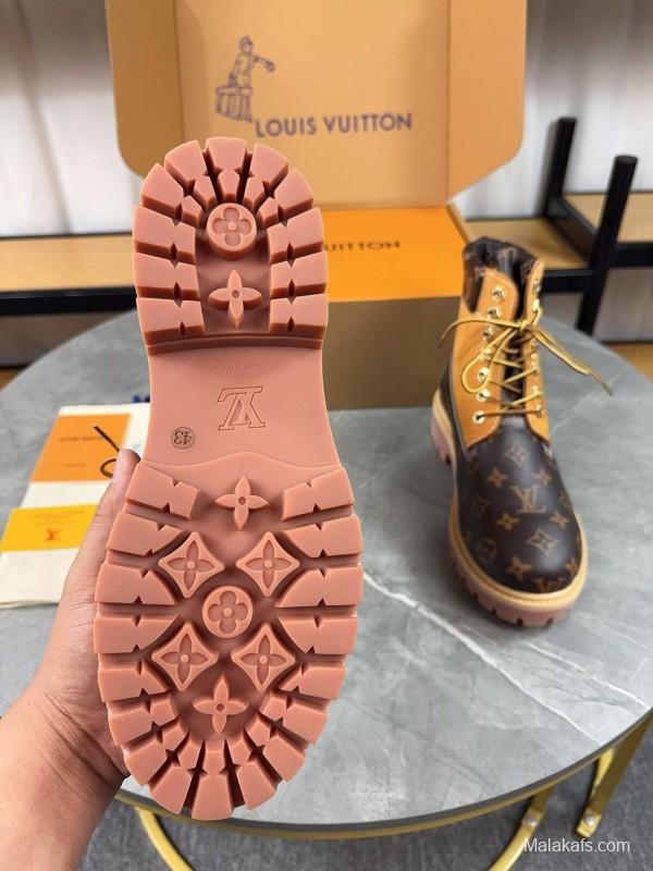 Timberland x LV Monogram Ankle Boots Waterproof Suede Leather - LY00380