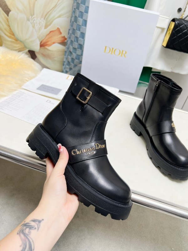Dior 2025/SS New Autumn Winter British Style Brogue Platform Martin Boots - LY00330