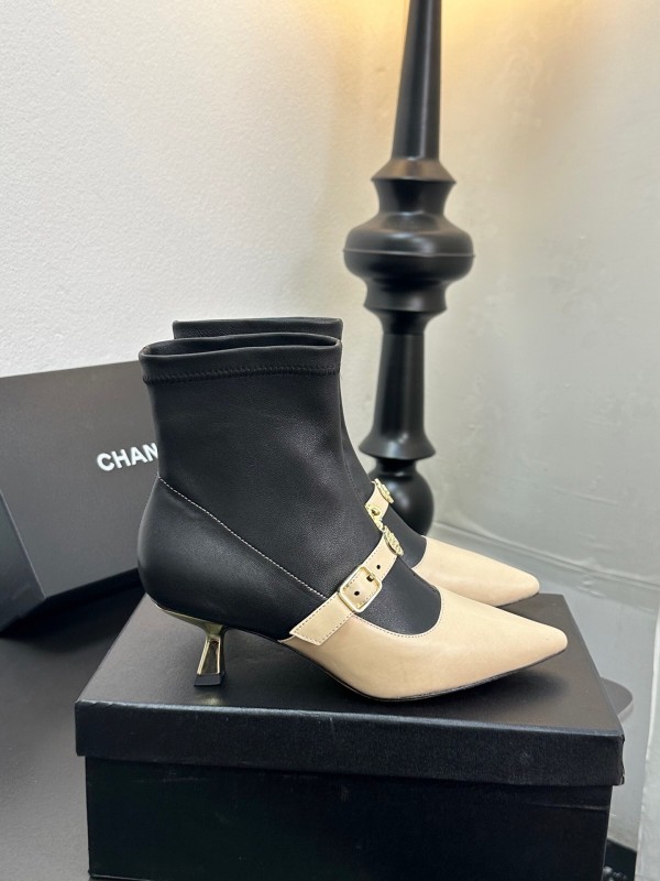 Chanel 2025/SS 24B Autumn Winter New High Heel Bow Sock Boots - LY00380