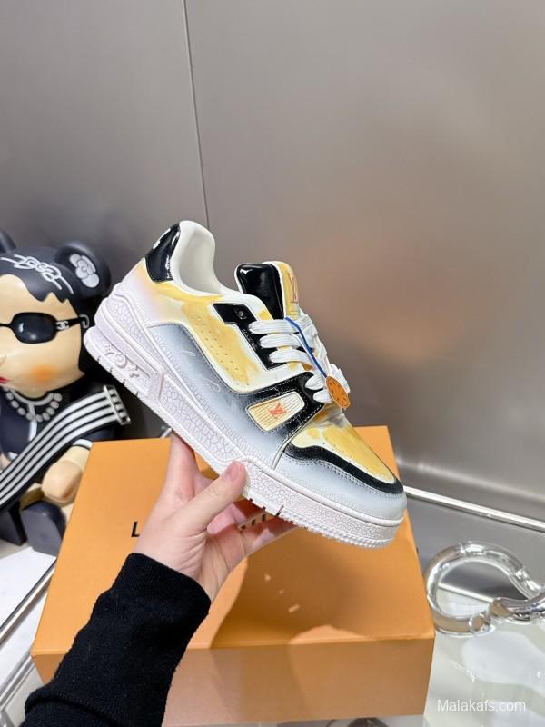 Louis Vuitton Trainer Basketball Series Crackle Glaze Process Sneakers - LY00490