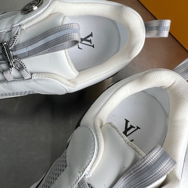 LV RUSH Calfskin Metal LV Circle Accessory Slip-Resistant Low-Top Casual Lifestyle Shoes - YC