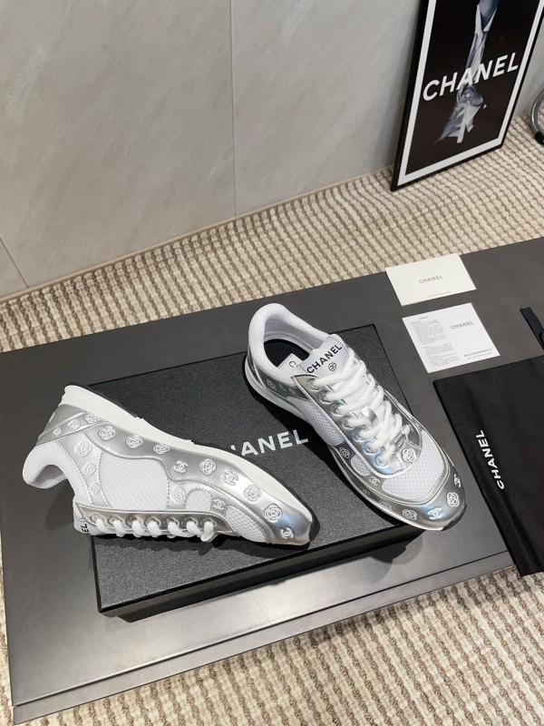 Chanel Silver Horn King II Casual Series Sports Shoes - KFY00330