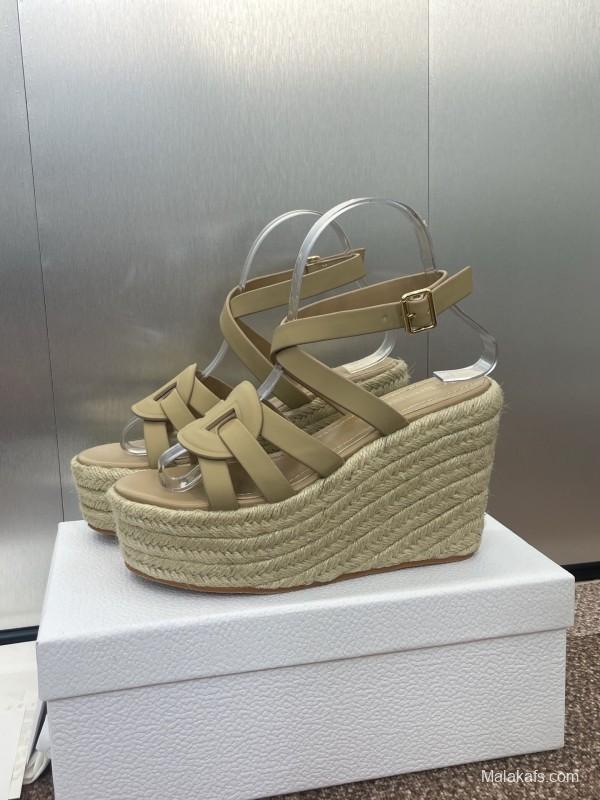 Dior D-Club Jelly Color Hollow Layered Cross Strap Platform High Heel Women's Shoes - KFY00290