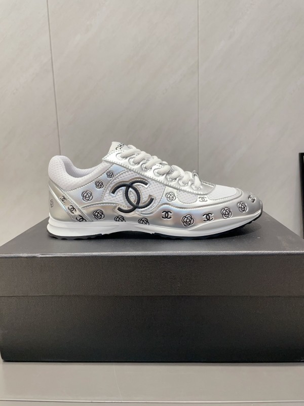 Chanel Silver Horn King II Casual Series Sneakers - KFY00330