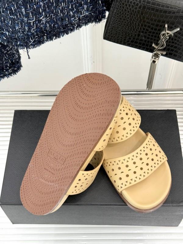 Alaia Spring Summer 2025 Laser Cutout Casual Sandals - KFY00260