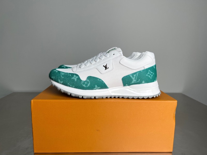 Louis Vuitton Run Away Leather Round Toe Lace-Up Low Top Casual Shoes - YC