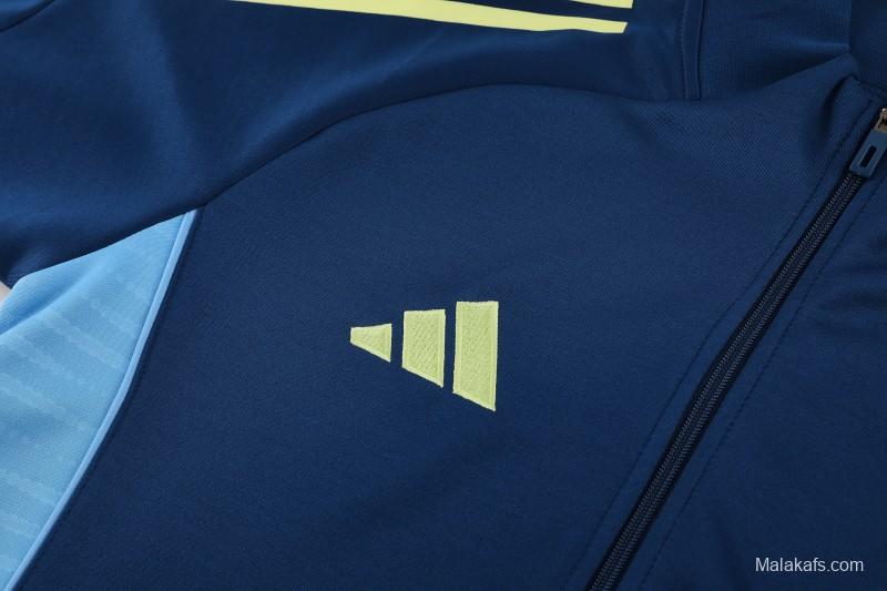 2025 Adidas Azure Blue Full Zipper Jacket+Long Pants