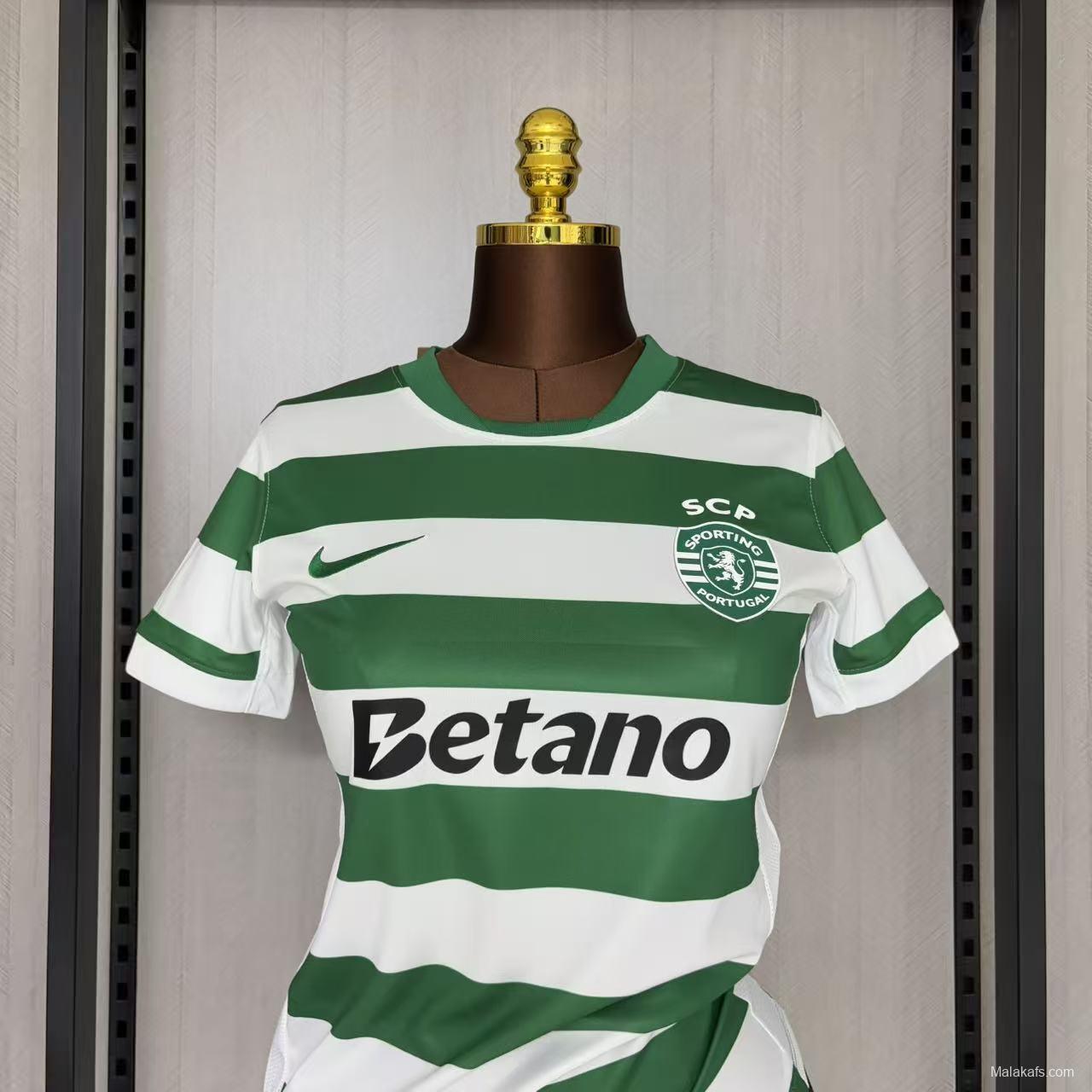 25/26 Women Sporting Lisbon Home Jersey