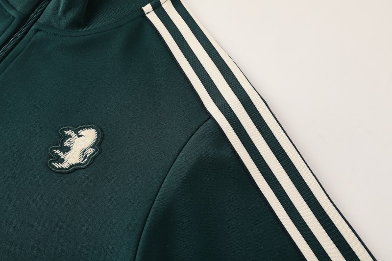 25/26  Juventus Retro Dark Green  Full zipper Jacket Tracksuit+ long pants