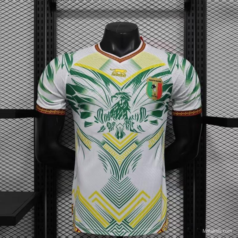 Player Version 2026 Mali Away White with Eagle Pattern Jersey