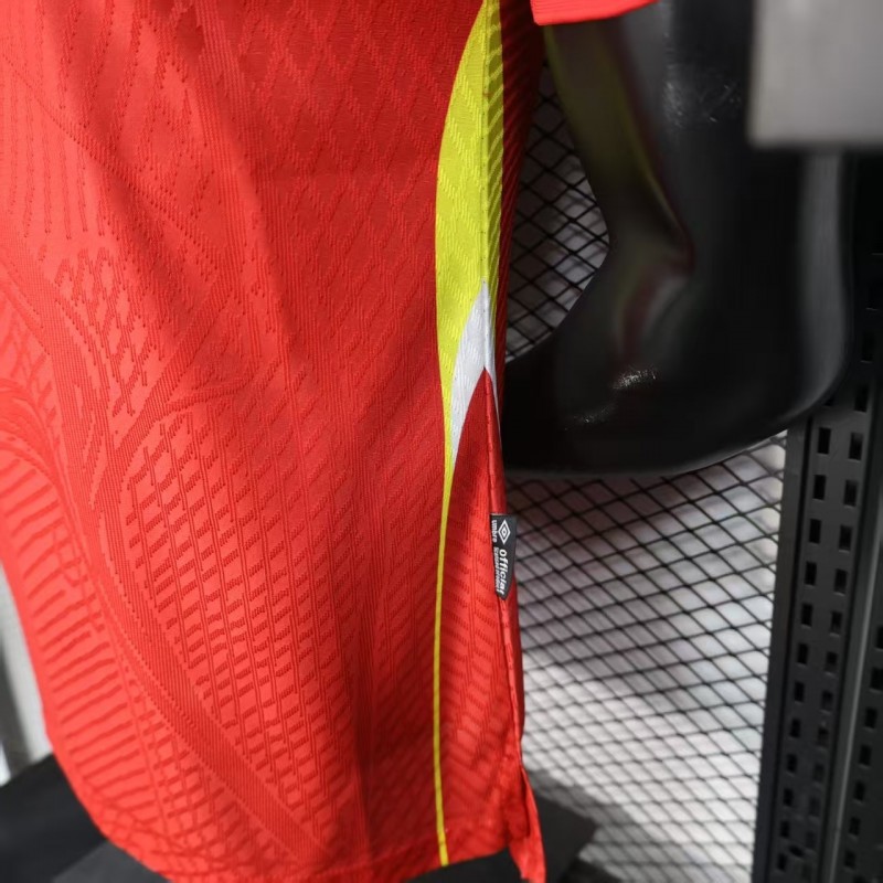Player Version 2026 DR Congo Away Red Yellow Flame Jersey