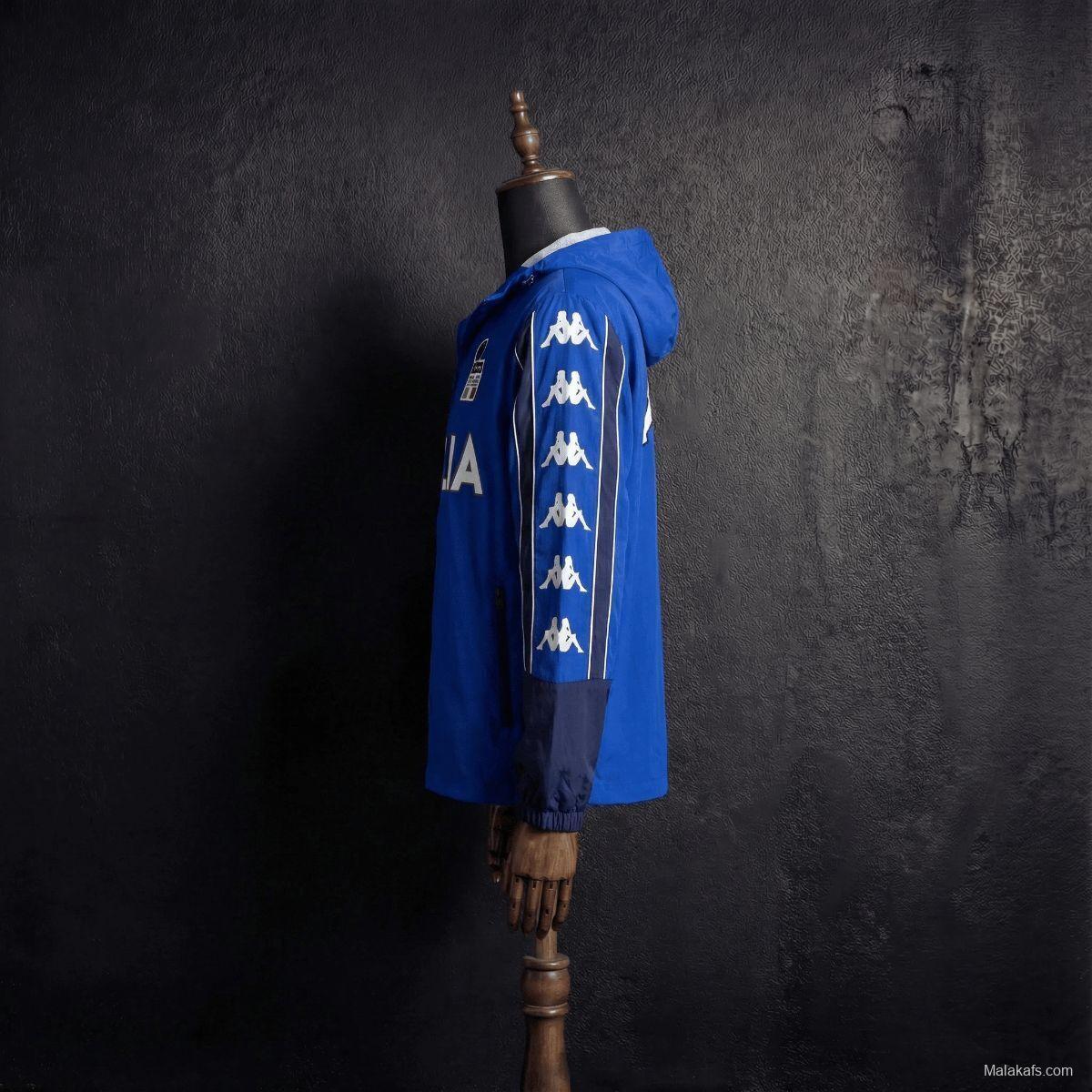 1998 Vintage Style Italy Blue Jacket Windbreaker