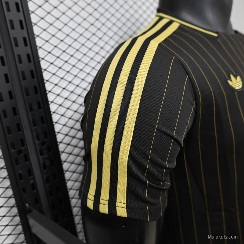 2026 Player Version Mexico Black with Gold Pinstripes Jersey