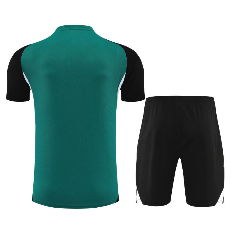 26/27 Liverpool Green & Black Short Sleeve+ Black Soccer Shorts