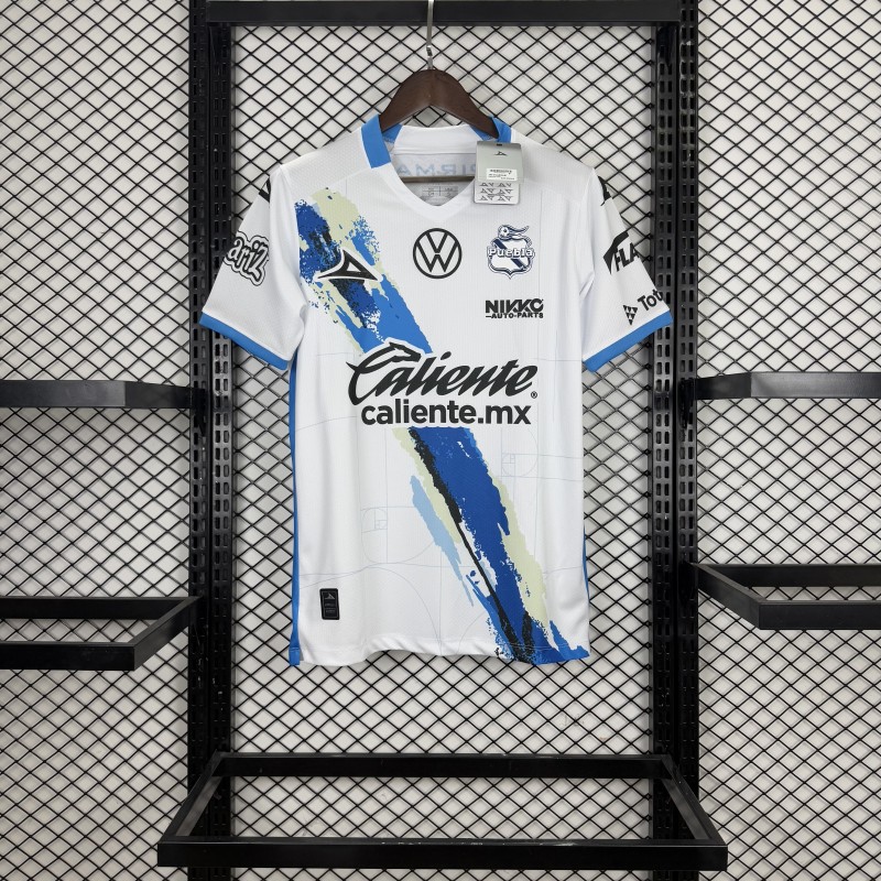 Player Version 25/26 Club Puebla White with Blue Home Jersey