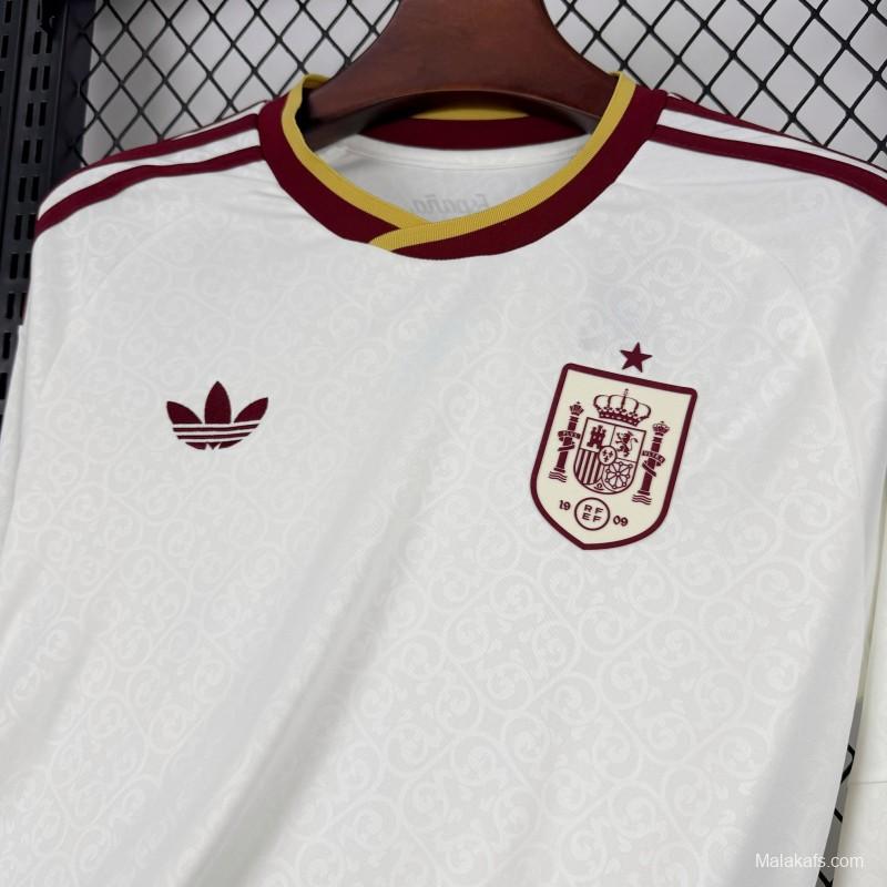 2026 Mens Spain World Cup Away Long Sleeve Jersey