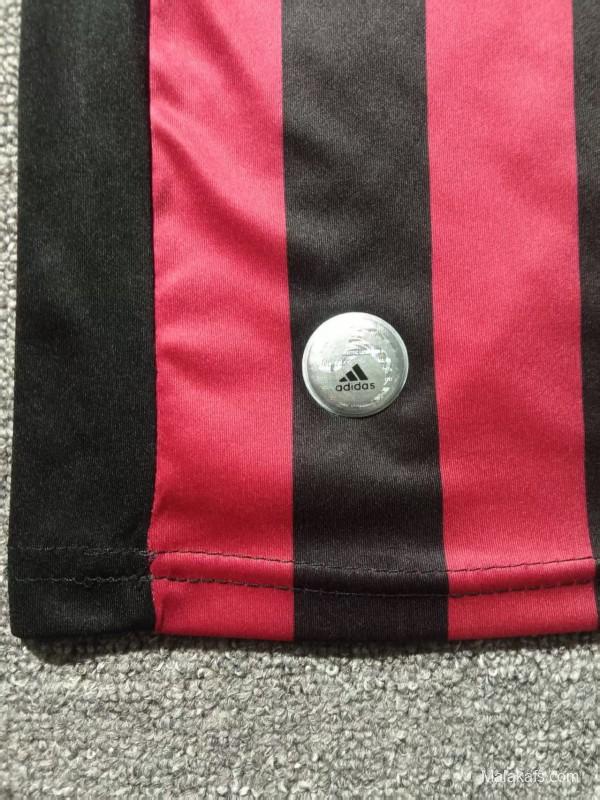 Retro 09/10 Kids AC Milan Home Long Sleeve Jersey