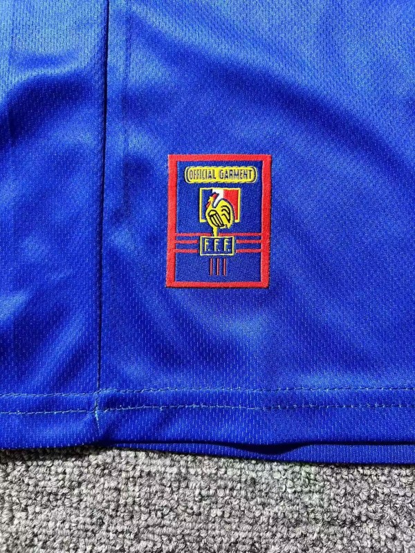 Retro Kids 1998 France Home Long Sleeve Jersey