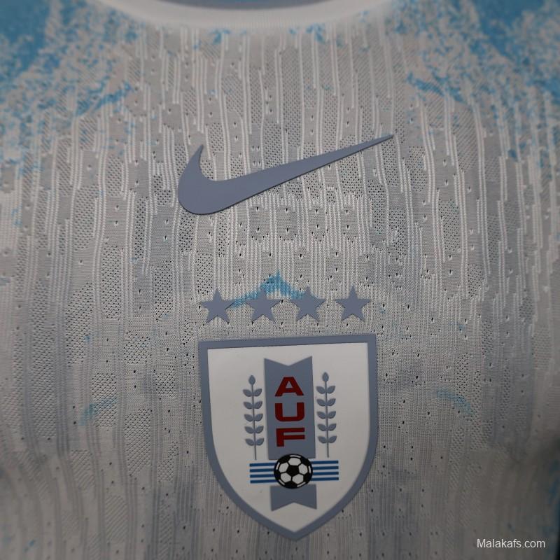 Player Version 2026 Uruguay Away Special Edition White  Jersey
