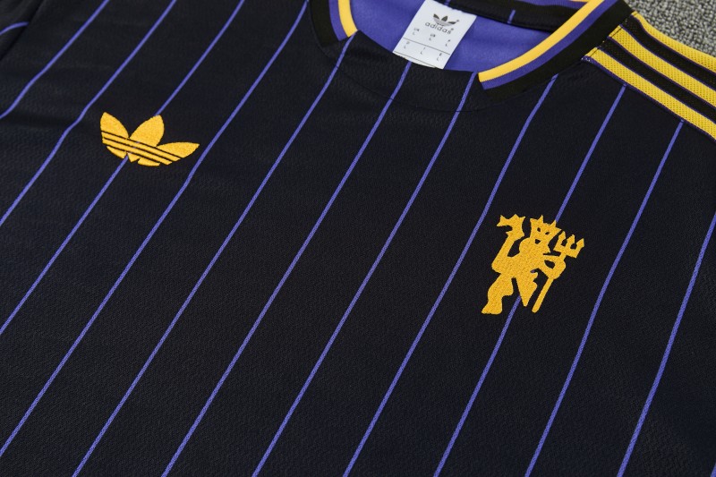26/27 Manchester United Black Short Sleeve Tracksuit + Long Pants