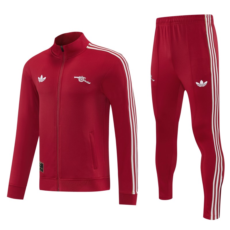26/27 Arsenal Red Full Zipper Jacket Tracksuit + Long Pants
