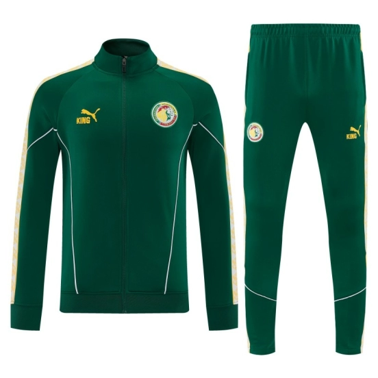 26/27 Senegal Green Full Zipper Jacket Tracksuit + Long Pants