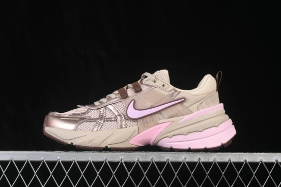 Nike V2K Run Retro Low-Top Running Shoes with Cushlon Cushioning - FD0736-115
