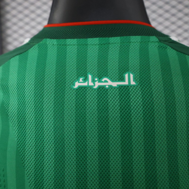 Player Version 26/27  Algeria Green Stripe V-Neck Special Edition Jersey