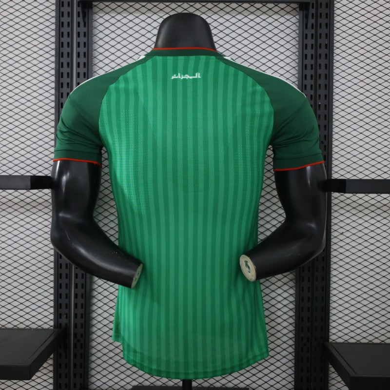 Player Version 26/27  Algeria Green Stripe V-Neck Special Edition Jersey