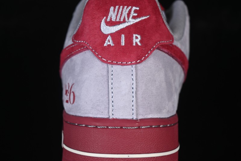 Nike Air Force 1 '07 Low Year of the Horse Limited Edition Grey Red Two-Tone Casual Sneakers - JP2026-136