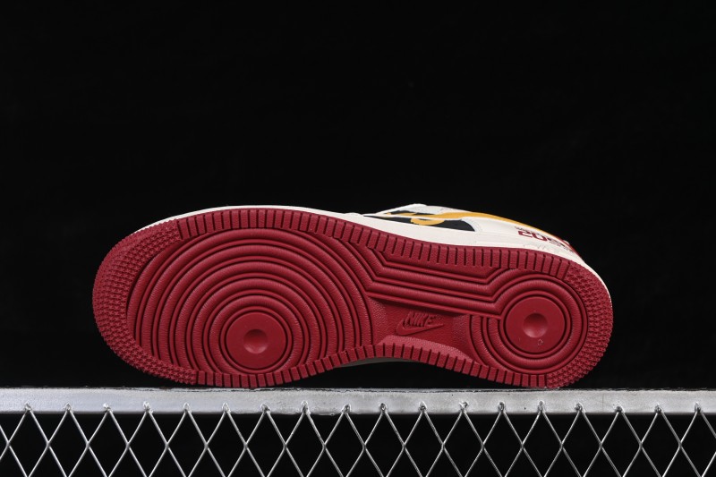 Nike Air Force 1 '07 Low Casual Sneakers with Wine Red Contrast Design - JP2026-152