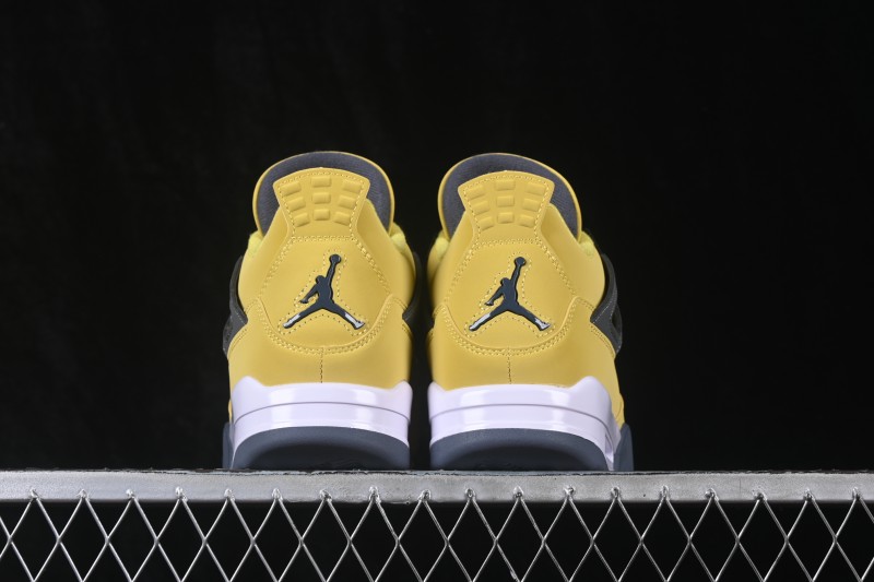Nike Air Jordan 4 Retro 'Lightning' White Yellow Basketball Shoes - CT8527-700