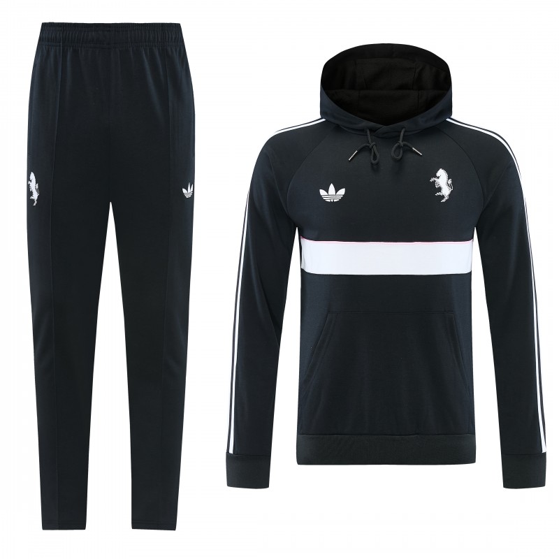 26/27 Juventus  Black Hoodie Full Zipper Jacket + Long Pants