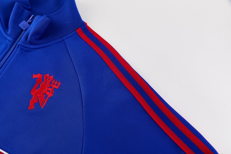 26/27 Manchester United Blue Full Zipper Jacket Tracksuit + Long Pants