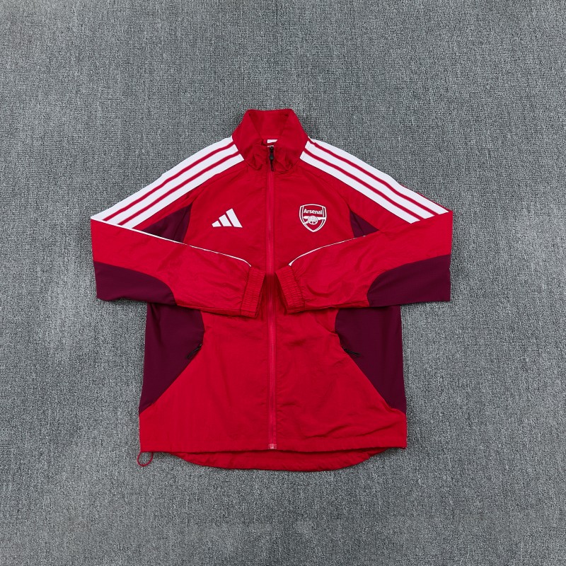 26/27 Arsenal FC Red  Full Zipper Windbreaker Jacket