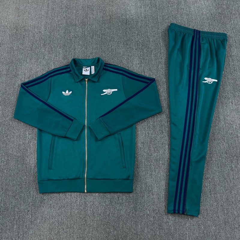 26/27 SSC Napoli Dark Green Full Zipper Jacket Tracksuit + Long Pants