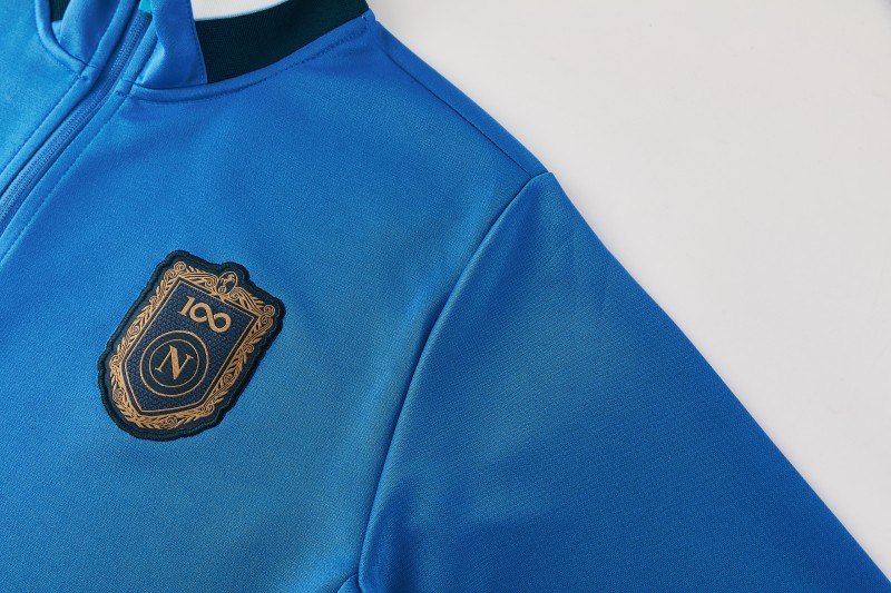 26/27 SSC Napoli Blue Full Zipper Jacket Tracksuit + Long Pants