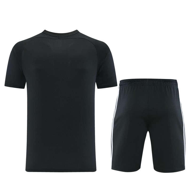 26/27 Adidas 16 Black Short Sleeve+Soccer Shorts