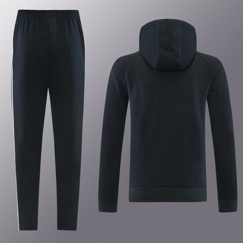 26/27 Juventus  Black Hoodie Full Zipper Jacket + Long Pants